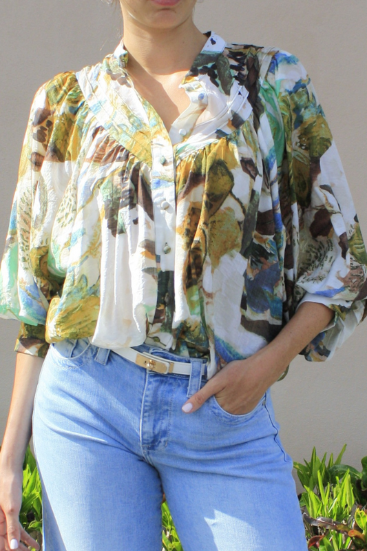 Gaia Terra Verde Blouse