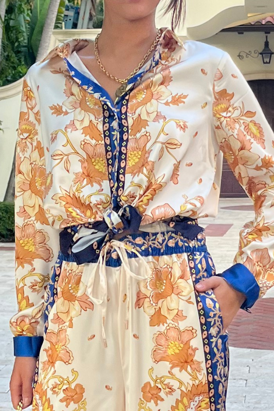 Sunset Luxe Button-Up Shirt