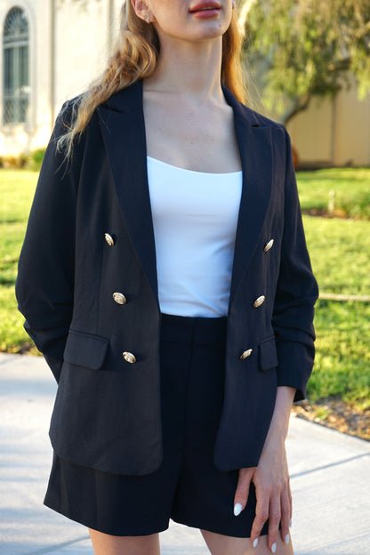 Veronica Gold Button Blazer