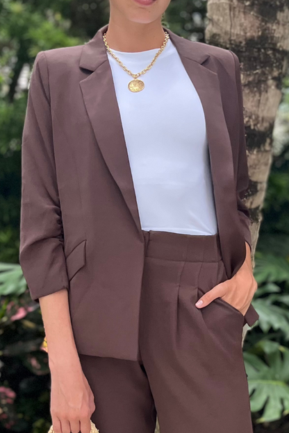 Recycled Shirred Blazer