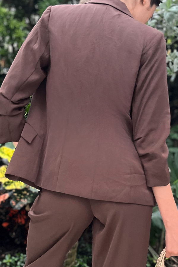 Recycled Shirred Blazer