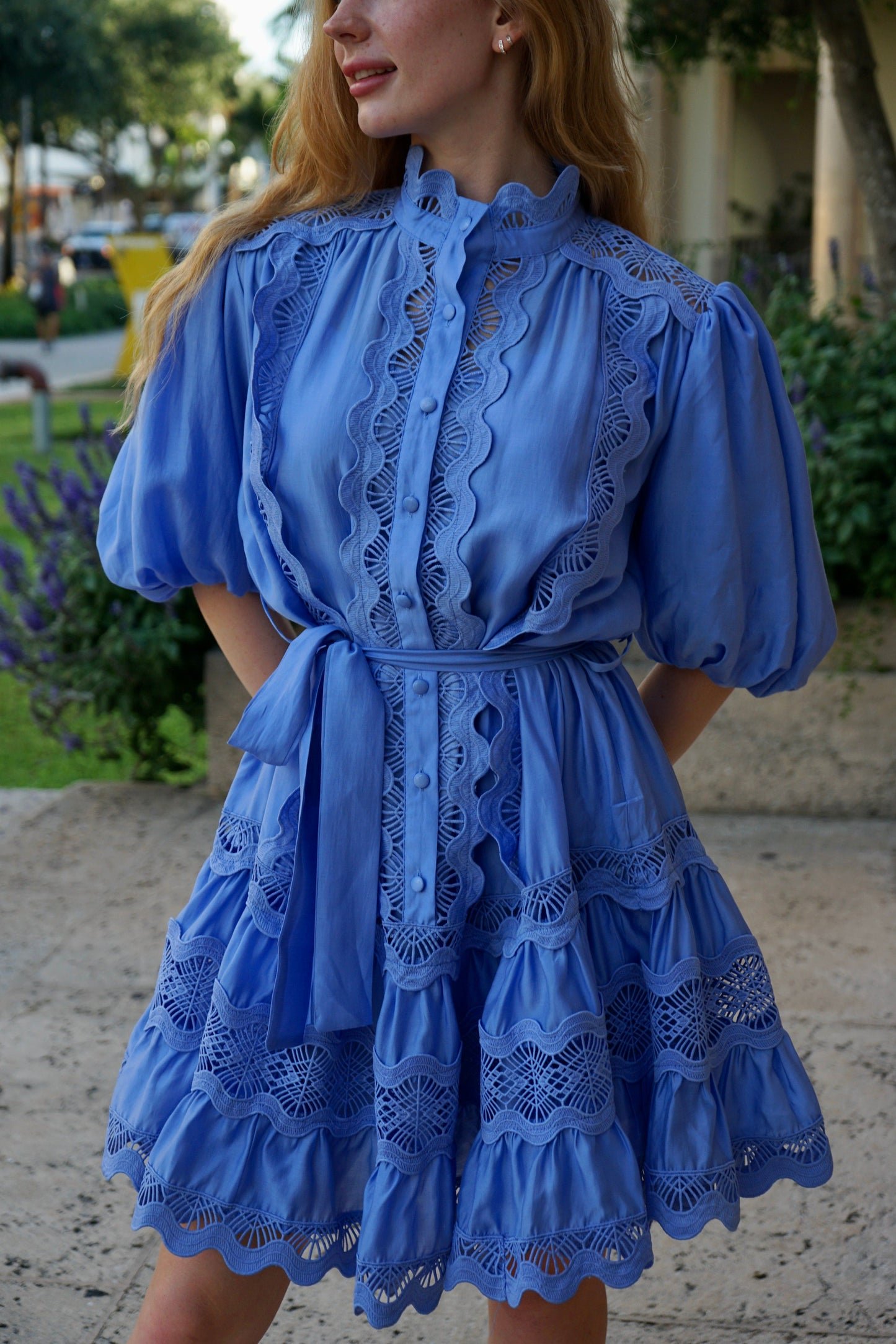 Zim Lace Ruffle Dress