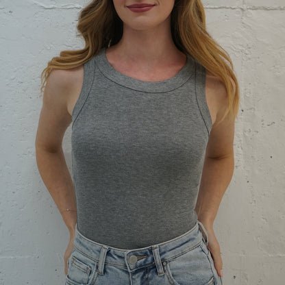 Highneck Form Fitting Tank