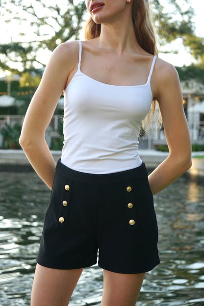 Ella Designer Button Shorts