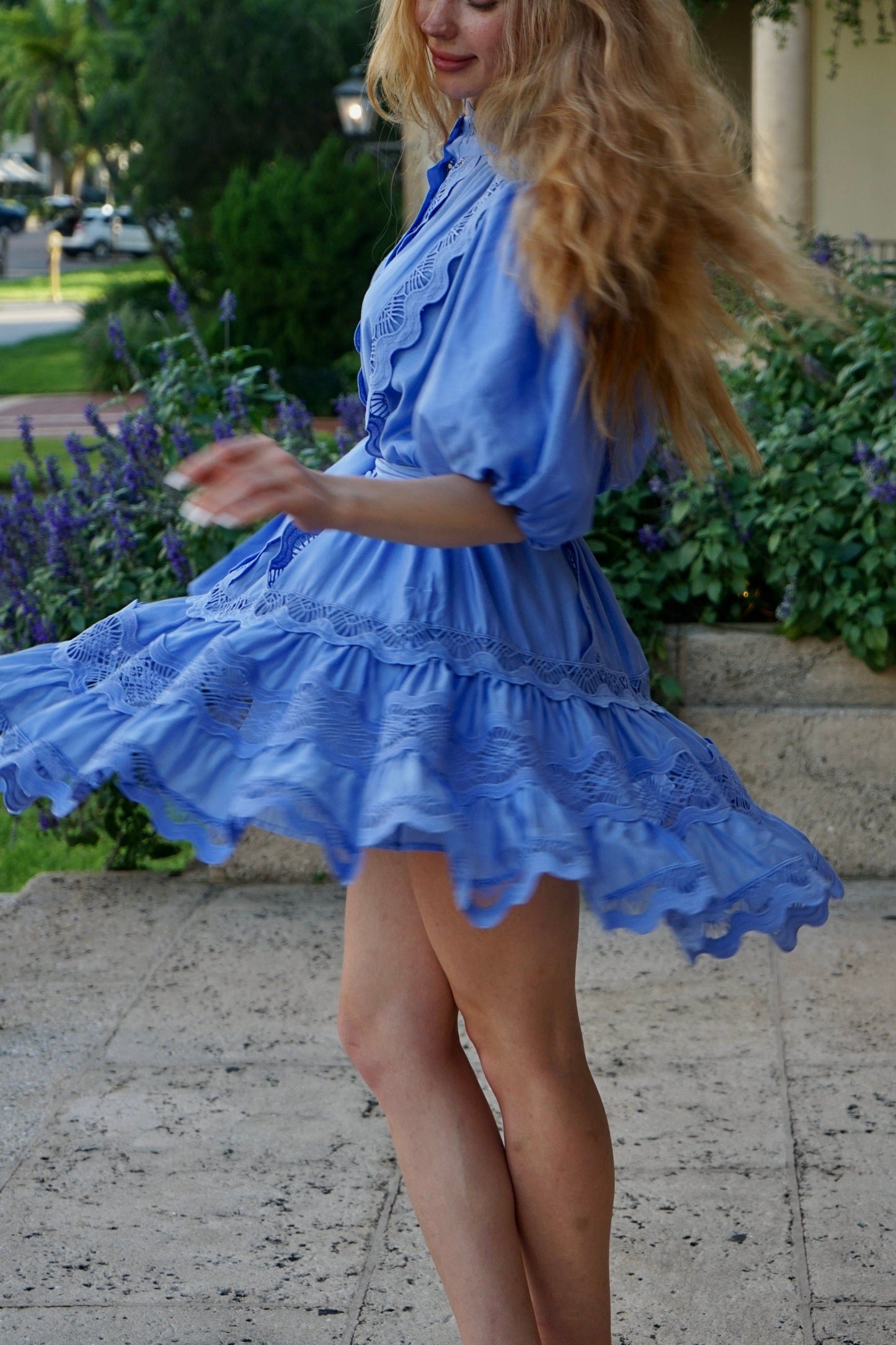 Zim Lace Ruffle Dress