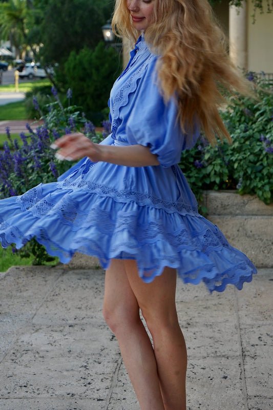 Zim Lace Ruffle Dress