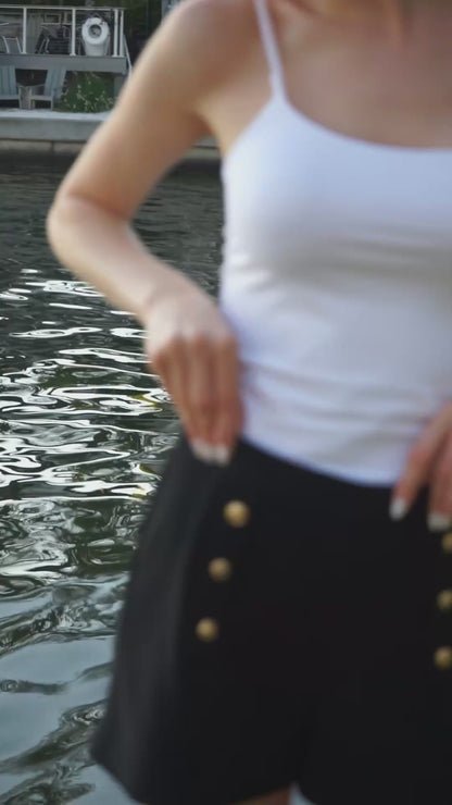 Ella Designer Button Shorts